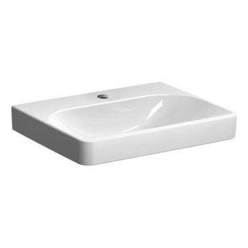 Geberit 501.732.00.1 - Επιτοίχιος νιπτήρας Smyle Square 60x48 cm, κεραμικός, λευκός