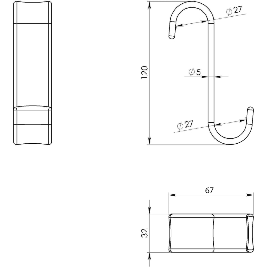 Gedy - Άγκιστρο μπάνιου διαφανές/θερμοπλαστικό