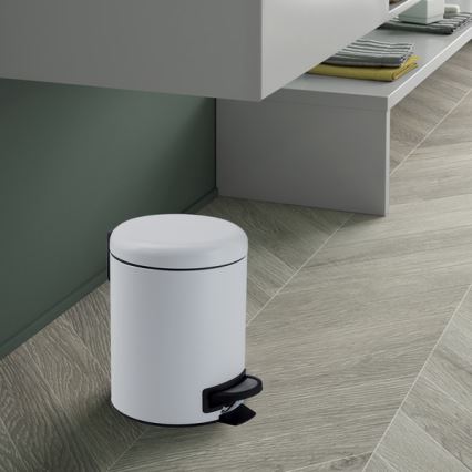 Gedy - Κάδος απορριμμάτων POTTY 3 L με μηχανισμό απαλού κλεισίματος, λευκός
