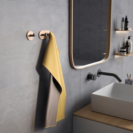 Gedy - Κρεμάστρα τοίχου αυτοκόλλητη HIMALAYA μαύρο/μπαμπού