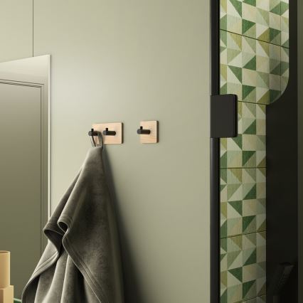 Gedy - Κρεμάστρα τοίχου αυτοκόλλητη HIMALAYA μαύρο/μπαμπού