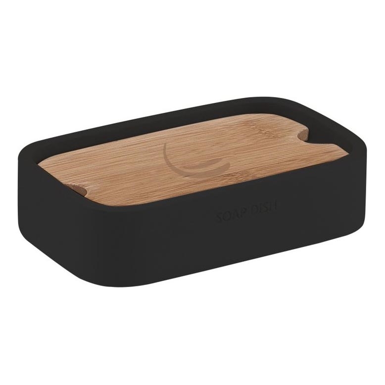 Gedy - Σαπουνοθήκη NINFEA μαύρο/μπαμπού