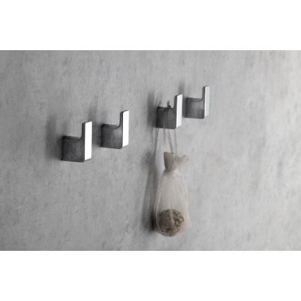 Gedy - ΣΕΤ 2x Άγκιστρο τοίχου PIRENEI γυαλιστερό χρώμιο