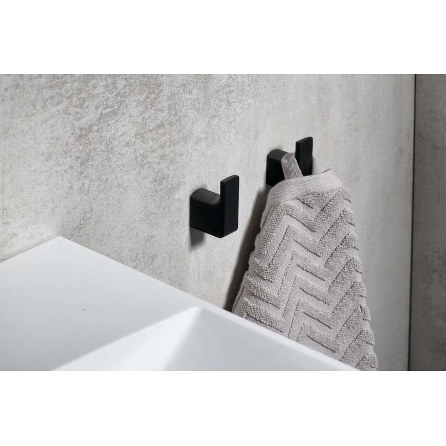 Gedy - ΣΕΤ 2x Άγκιστρο τοίχου PIRENEI ματ μαύρο