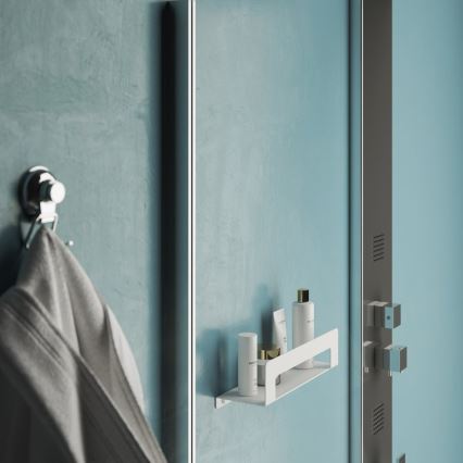 Gedy - Ράφι με κρεμάστρα για πετσέτες CLEO 30 cm ματ λευκό