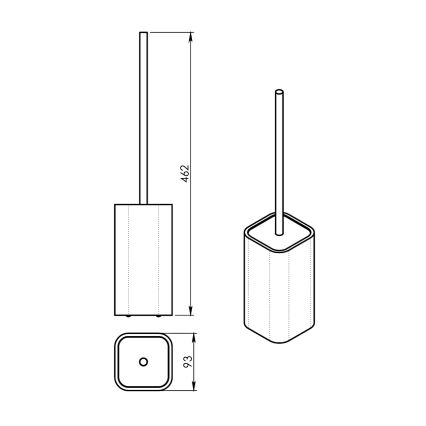 Gedy - Πιγκάλ μπάνιου NINFEA μαύρο/μπαμπού