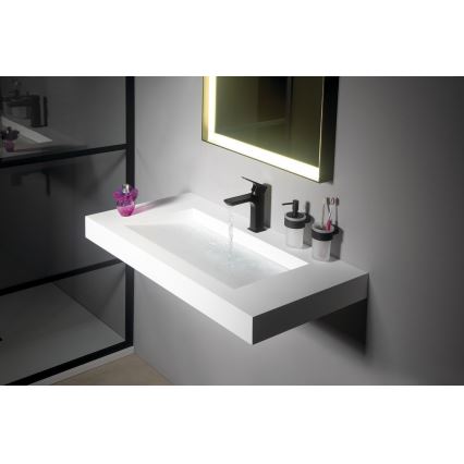 Gedy - ποτηροθήκη μπάνιου PIRENEI γαλακτερό Γυαλί/μαύρο