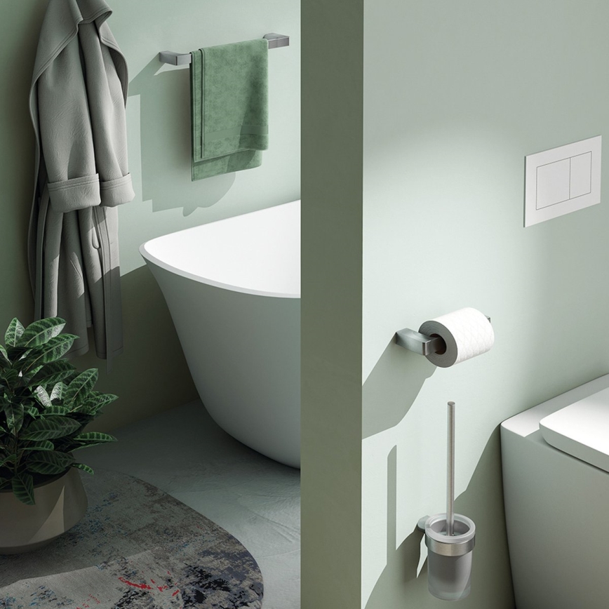 Gedy - Επιτοίχια κρεμάστρα πετσετών PIRENEI 6,6x60 cm σε γυαλιστερό χρώμιο