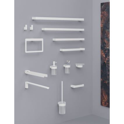 Gedy - Επιτοίχια κρεμάστρα για πετσέτες PIRENEI 15x23 cm ματ λευκή
