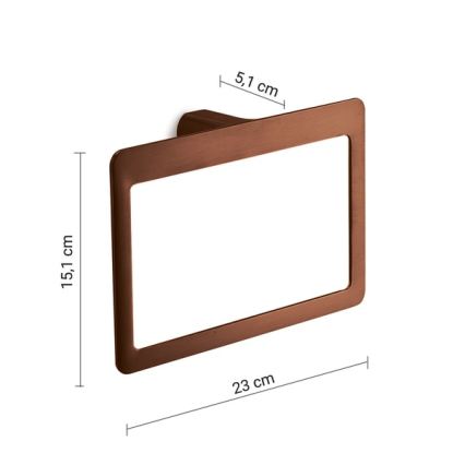 Gedy - Επιτοίχια κρεμάστρα για πετσέτες PIRENEI 15x23 cm μπρονζέ