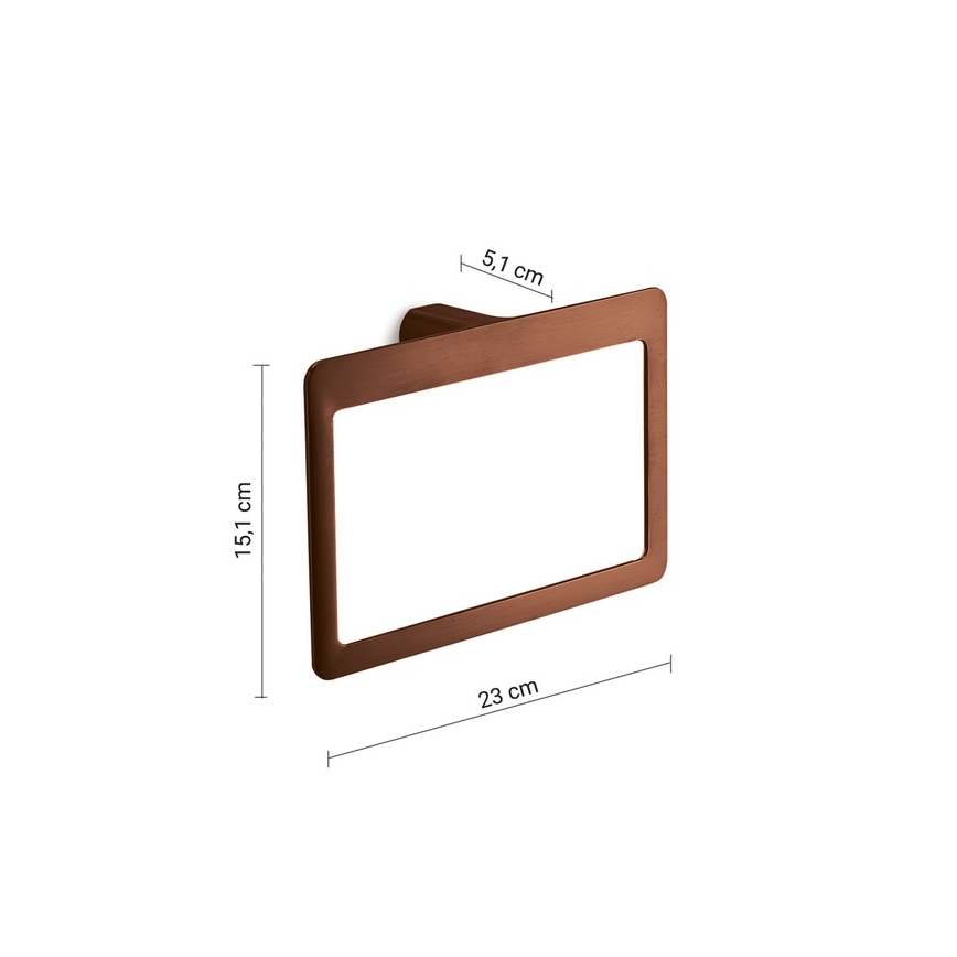 Gedy - Επιτοίχια κρεμάστρα για πετσέτες PIRENEI 15x23 cm μπρονζέ
