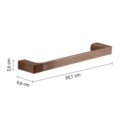 Gedy - Επιτοίχια κρεμάστρα για πετσέτες PIRENEI 35 cm μπρονζέ