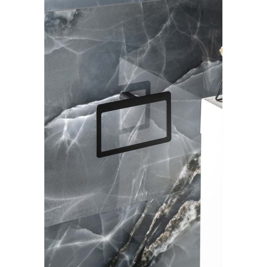 Gedy - Επιτοίχια πετσετοκρεμάστρα PIRENEI 15x23 cm ματ μαύρο