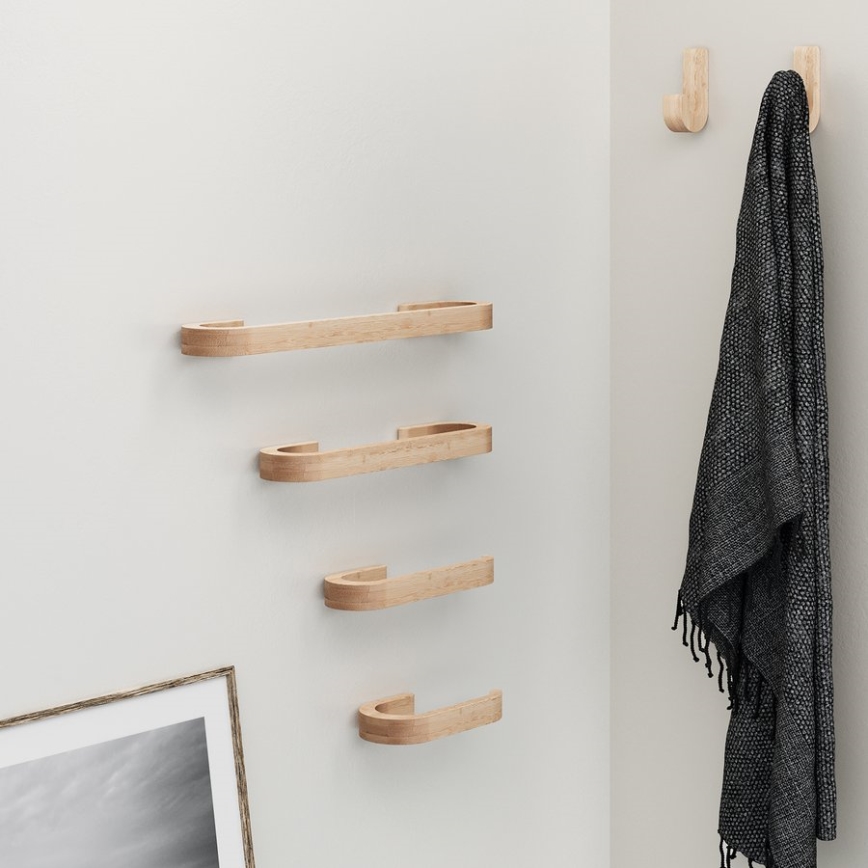 Gedy - Επιτοίχια πετσετοθήκη HIMALAYA 6,7x21 cm μπαμπού