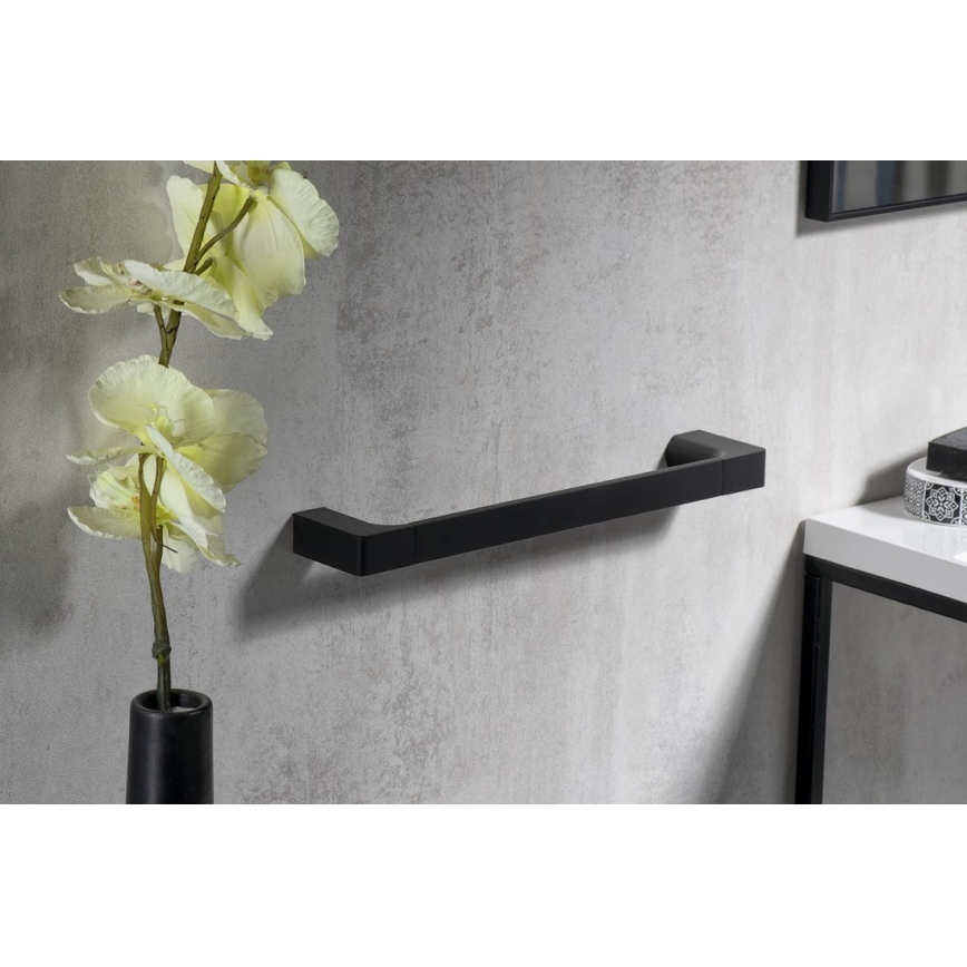 Gedy - Επιτοίχια πετσετοθήκη PIRENEI 6,6x35 cm ματ μαύρο