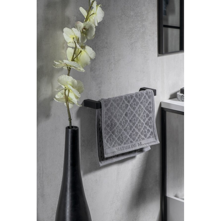 Gedy - Επιτοίχια πετσετοθήκη PIRENEI 6,6x35 cm ματ μαύρο