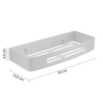 Gedy - Επιτοίχιο ράφι ντους SMART 30x12,8 cm λευκό