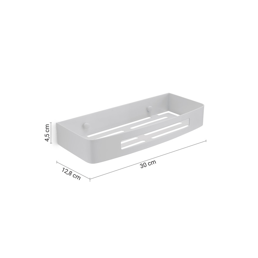 Gedy - Επιτοίχιο ράφι ντους SMART 30x12,8 cm λευκό