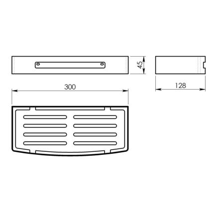 Gedy - Επίτοιχο ράφι για ντους SMART 30x12,8 cm ματ χρυσό