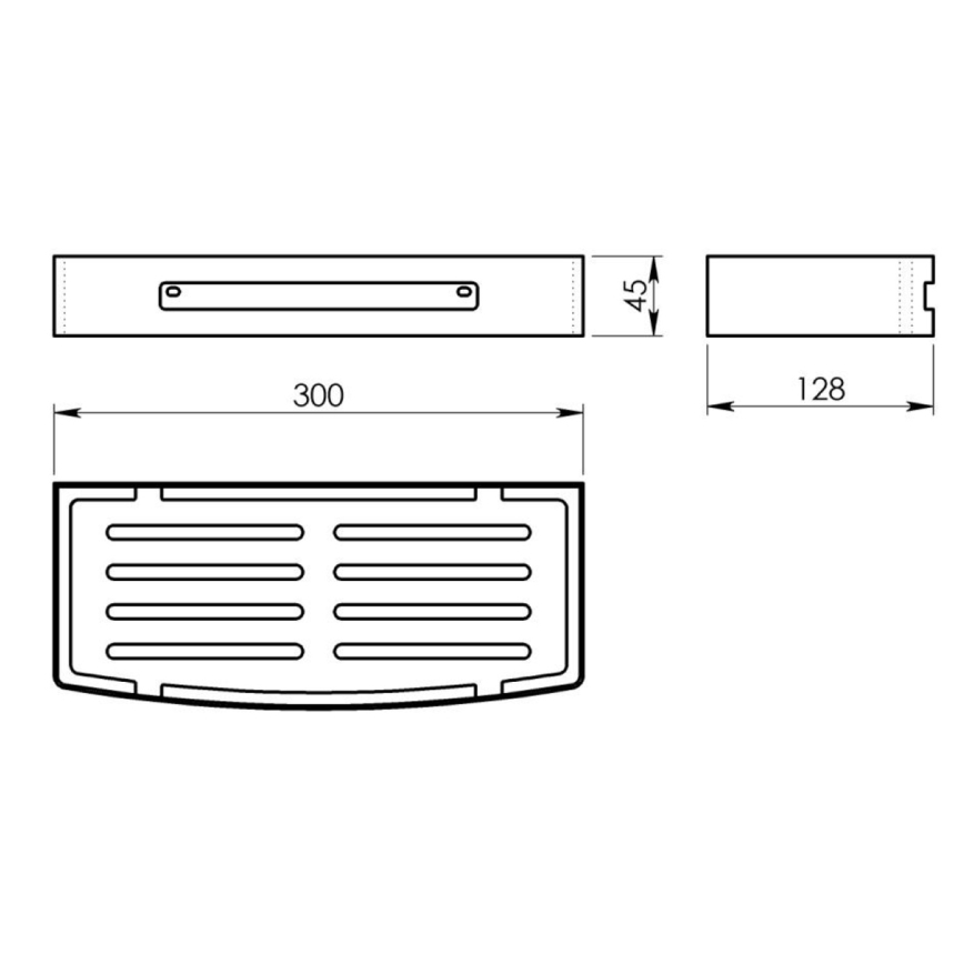 Gedy - Επίτοιχο ράφι για ντους SMART 30x12,8 cm ματ χρυσό