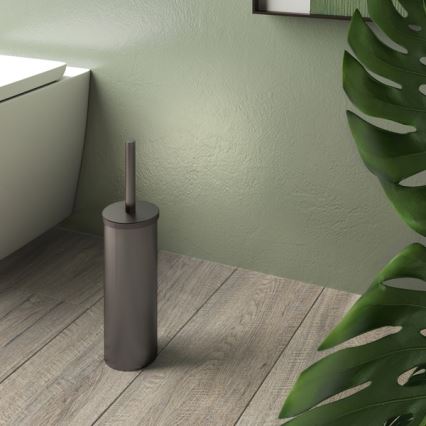 Gedy - Επιδαπέδια βούρτσα WC SCOPINO σε μεταλλικό γκρι