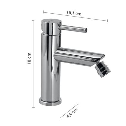 Gedy - Μπαταρία μπιντέ COMO 18 cm γυαλιστερό χρώμιο