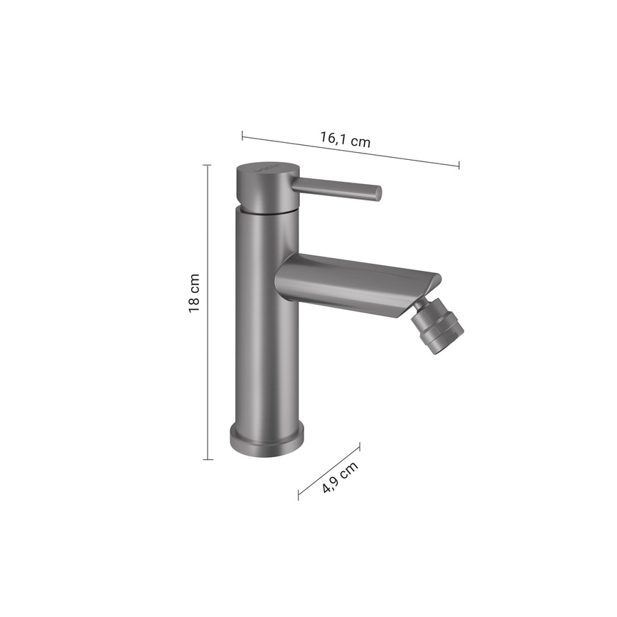 Gedy - Μπαταρία μπιντέ COMO 18 cm ματ χρώμιο
