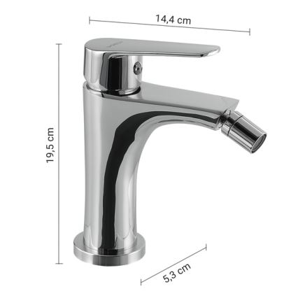 Gedy - Μπαταρία μπιντέ COMO 19,5 cm, γυαλιστερό χρώμιο