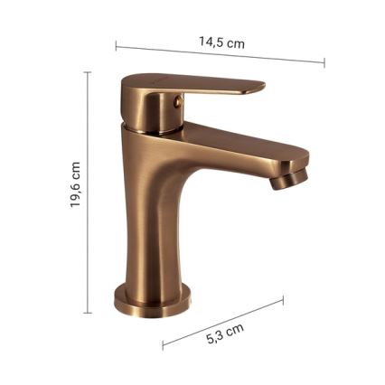 Gedy - Μπαταρία νιπτήρα COMO 19,6 cm μπρονζέ