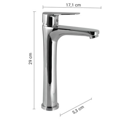 Gedy - Μπαταρία νιπτήρα COMO 29 cm γυαλιστερό χρώμιο