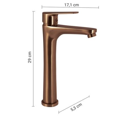 Gedy - Μπαταρία νιπτήρα COMO 29 cm μπρονζέ