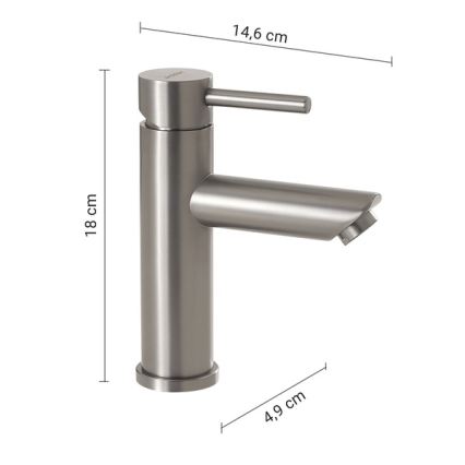 Gedy - Μπαταρία νιπτήρα GARDA 18 cm, ματ χρώμιο
