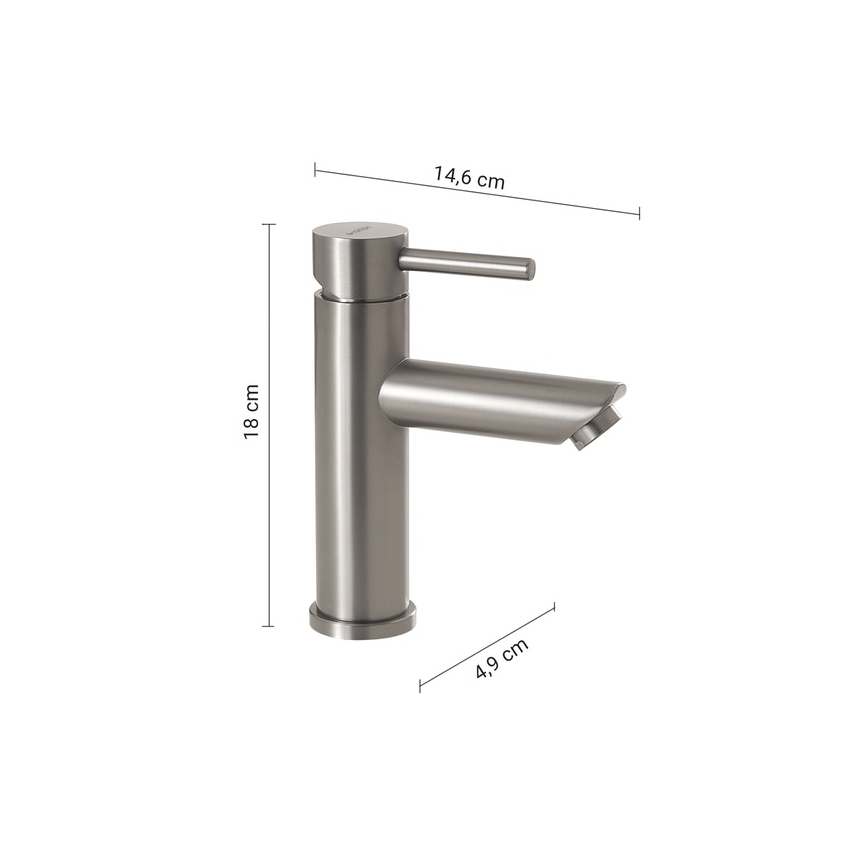 Gedy - Μπαταρία νιπτήρα GARDA 18 cm, ματ χρώμιο