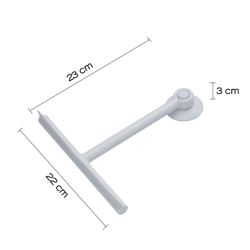 Gedy - Υαλοκαθαριστήρας μπάνιου GUMMY λευκό ματ