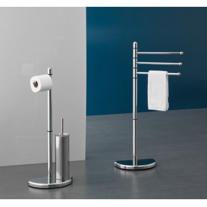 Gedy - Χαρτοθήκη με πιγκάλ HIBISCUS γυαλιστερό χρώμιο