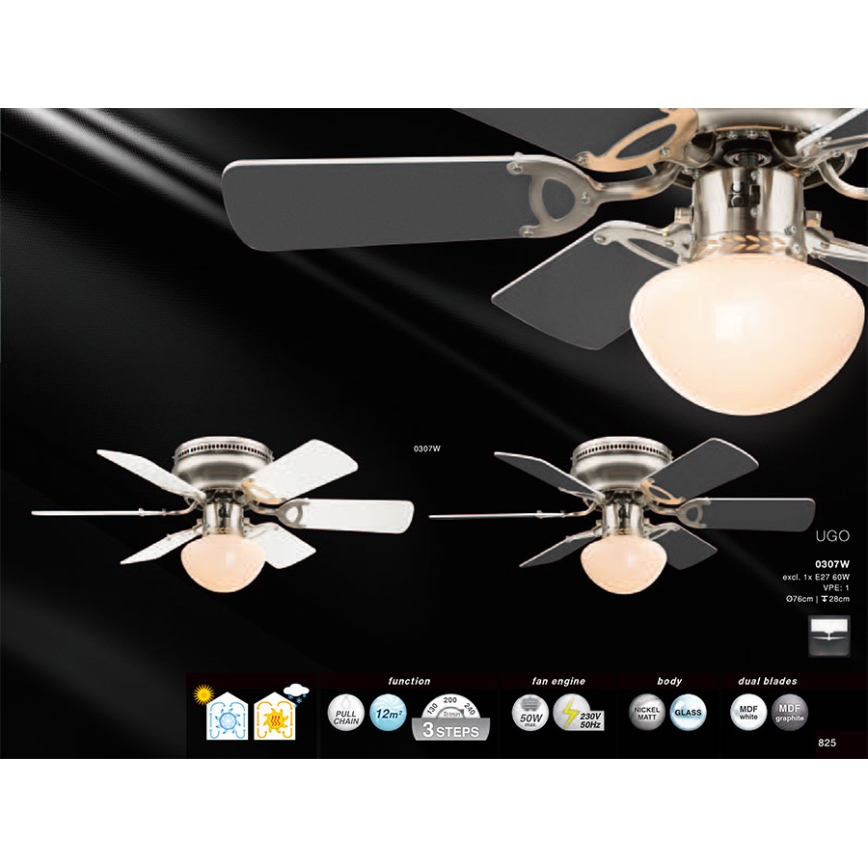 Globo - Ανεμιστήρας οροφής 1xE27/60W/230V