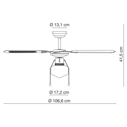 Globo - Ανεμιστήρας οροφής 1xE27/60W/230V