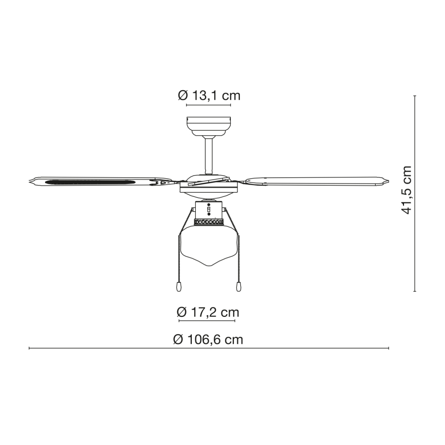 Globo - Ανεμιστήρας οροφής 1xE27/60W/230V