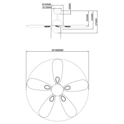 Globo - Ανεμιστήρας οροφής 1xE14/60W/230V