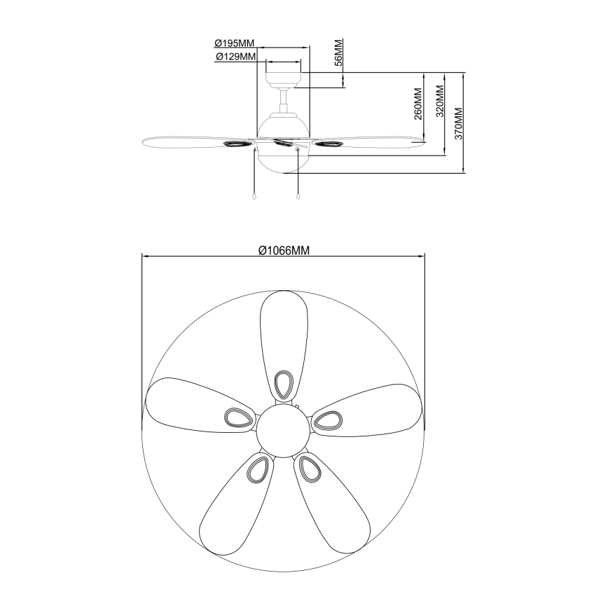 Globo - Ανεμιστήρας οροφής 1xE14/60W/230V