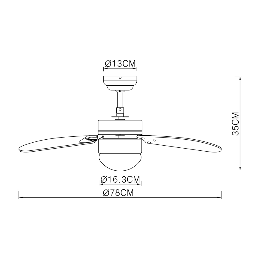 Globo - Οροφής ανεμιστήρας 1xE14/60W/230V