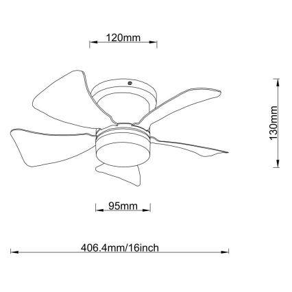 Globo - LED ρυθμιζόμενος οροφής ανεμιστήρας LED/10W/230V 3000-6500K γκρι + τηλεχειριστήριο