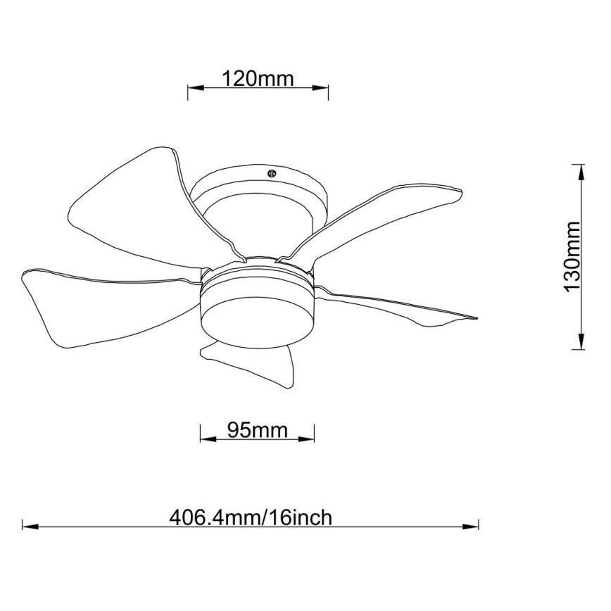 Globo - LED ρυθμιζόμενος οροφής ανεμιστήρας LED/10W/230V 3000-6500K γκρι + τηλεχειριστήριο