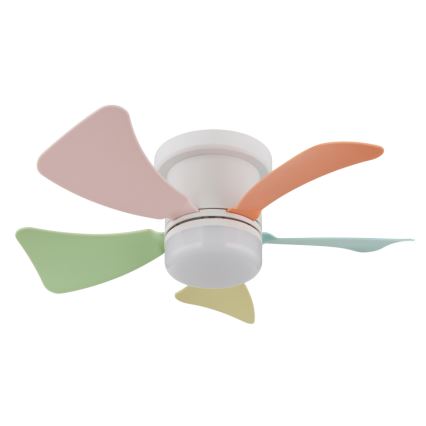 Globo - Ρυθμιζόμενος ανεμιστήρας οροφής LED/10W/230V 3000-6500K πολύχρωμος + τηλεχειριστήριο