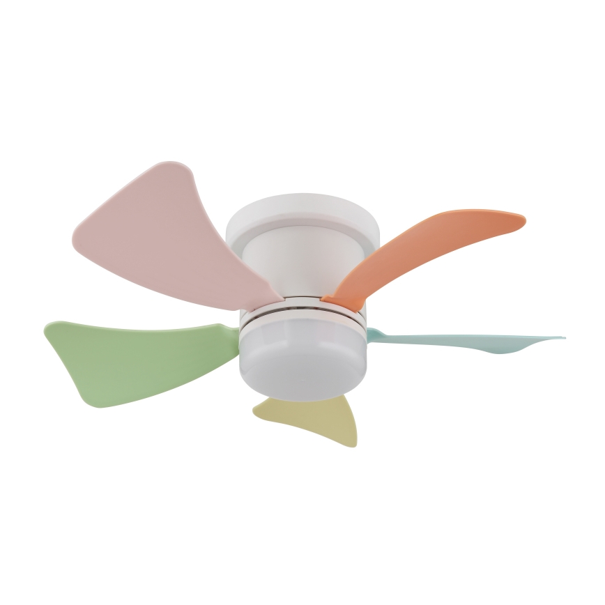Globo - Ρυθμιζόμενος ανεμιστήρας οροφής LED/10W/230V 3000-6500K πολύχρωμος + τηλεχειριστήριο