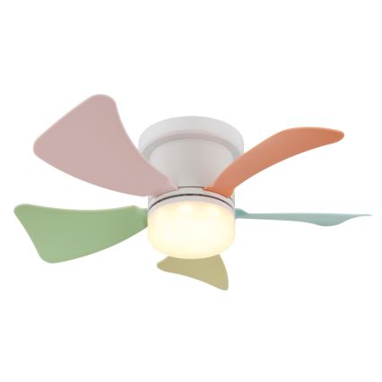 Globo - Ρυθμιζόμενος ανεμιστήρας οροφής LED/10W/230V 3000-6500K πολύχρωμος + τηλεχειριστήριο