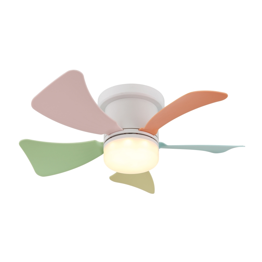 Globo - Ρυθμιζόμενος ανεμιστήρας οροφής LED/10W/230V 3000-6500K πολύχρωμος + τηλεχειριστήριο