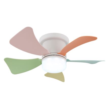 Globo - Ρυθμιζόμενος ανεμιστήρας οροφής LED/10W/230V 3000-6500K πολύχρωμος + τηλεχειριστήριο