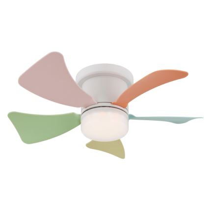 Globo - Ρυθμιζόμενος ανεμιστήρας οροφής LED/10W/230V 3000-6500K πολύχρωμος + τηλεχειριστήριο