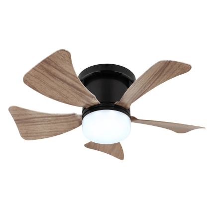 Globo - Ρυθμιζόμενος ανεμιστήρας οροφής LED 10W/230V 3000-6500K καφέ + τηλεχειριστήριο